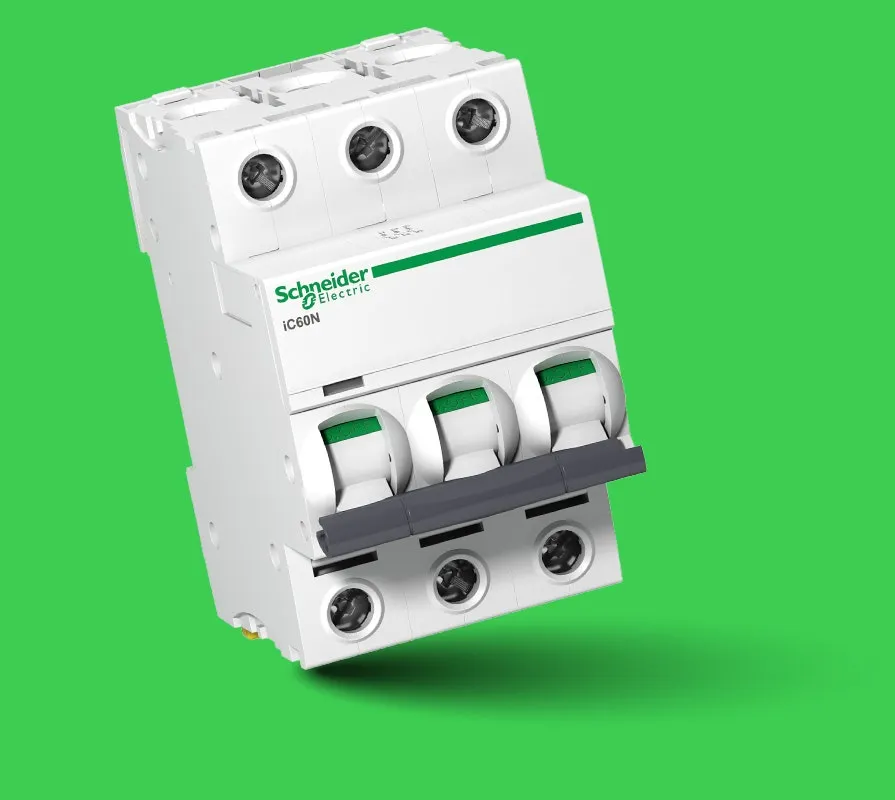 SCHNEIDER - MCB Breaker, Acti9 iC60N, 3P, 63A, C curve