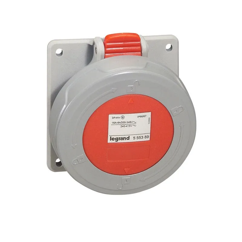 ليجراند - فيش صناعي 16A 4P+E 380/415V على لوحة كهربائية IP67, P17