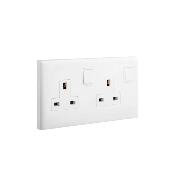 LEGRAND - Socket Belanko S, BS, 13A, 250V, 2 Gang, DP Switched with USB A + C 27 W Power Delivery, White
