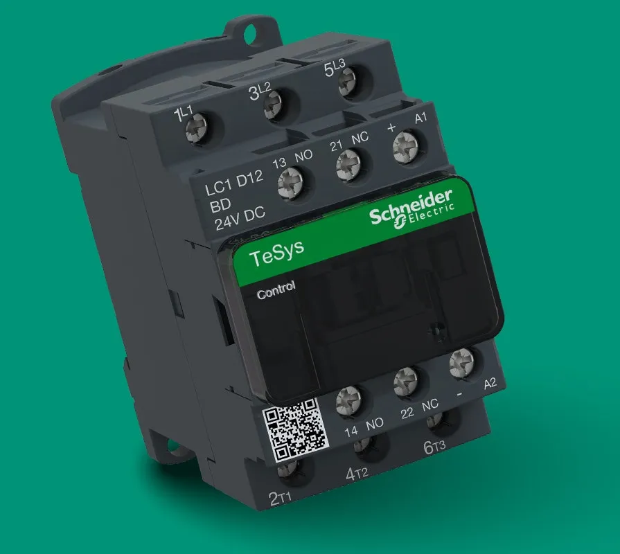 شنايدر - كونتاكتور - 12A 24VDC 1NO+1NC