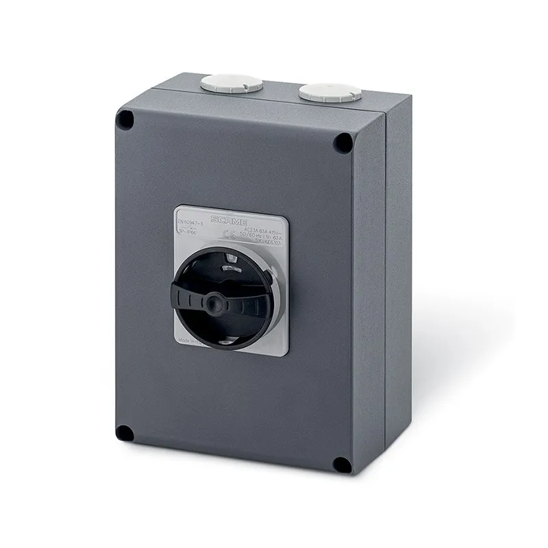 SCAME - Enclosed Switch Disconnector, 32A, 8P, IP66, 150x210x107mm, Y3 IK10, General Grey/Black