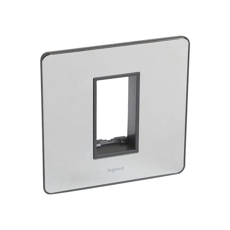 ليجراند - لوحة أمامية Synergy Sleek، مفرد، لآلية Arteor 1 موديول، Polished Stainless Steel