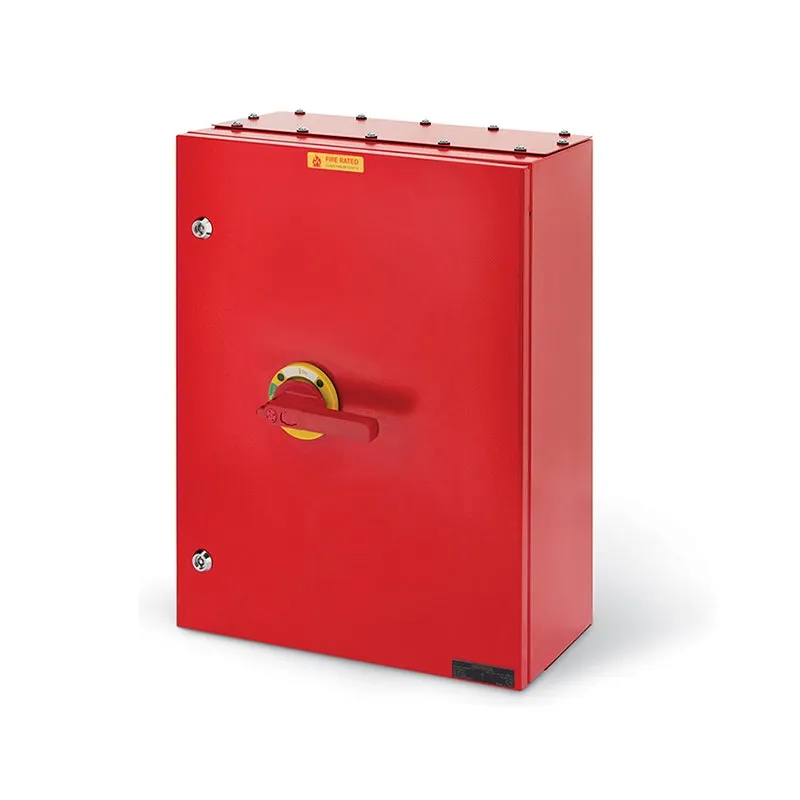 SCAME - Enclosed Switch Disconnector, 630A, 3P, IP65, 500x700x250mm, K4 IK10, Emergency Yellow/Red, Fire Rated F200