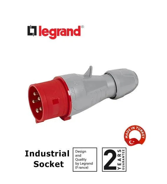 LEGRAND - Straight Plug P17, IP44, 380/415 V~, 32 A, 3P+N+E