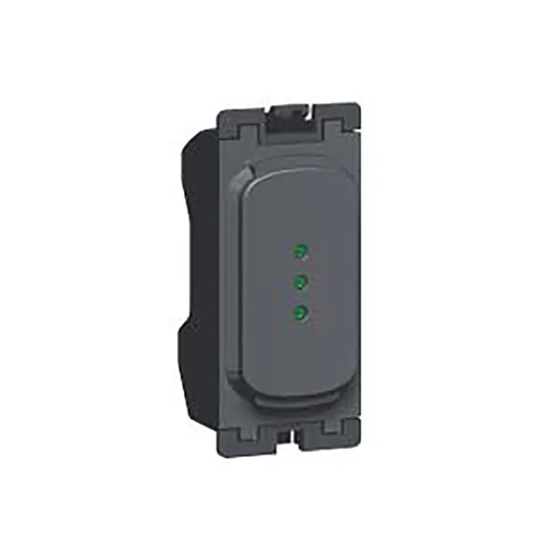 ليجراند - مؤشر Synergy، Grid Module، Neon أخضر، 1mA، 230-250V، 0.3W، Anthracite