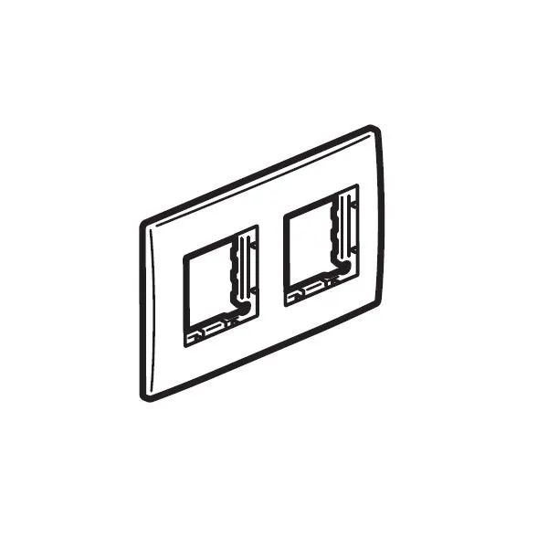 LEGRAND - Arteor Adaptor Mallia, 2 Gang, 2 Modules, Dark Silver
