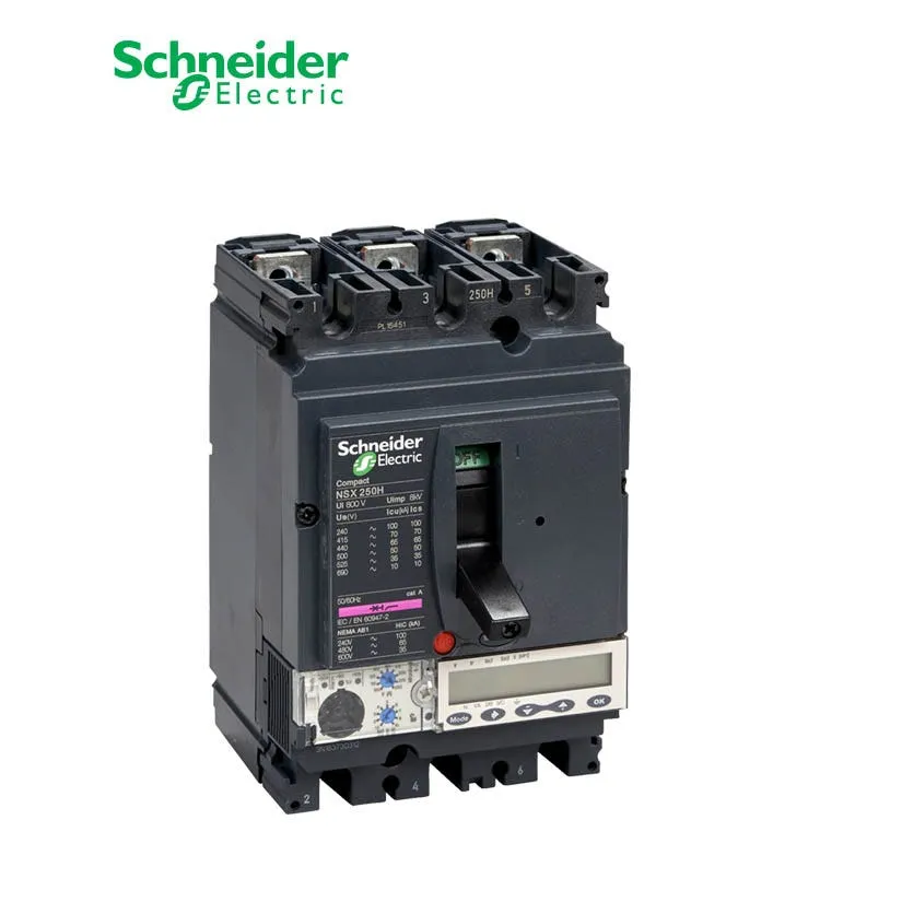 SCHNEIDER - MCCB Breaker, ComPact NSX250H, 3P 3d, 70kA at 415 VAC, MicroLogic 5.2 A Trip Unit 160A