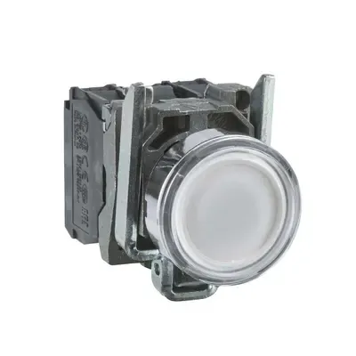 شنايدر - مفتاح تحكم ضغط - أبيض - Ø22 spring return 1NO+1NC 24V
