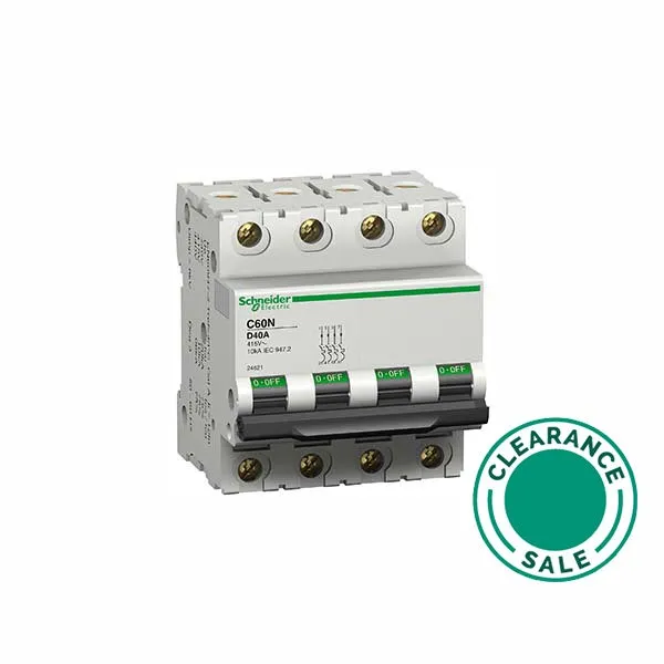 MCB, C60N, 63A, 4P, D Curve (NEW: A9F45463)