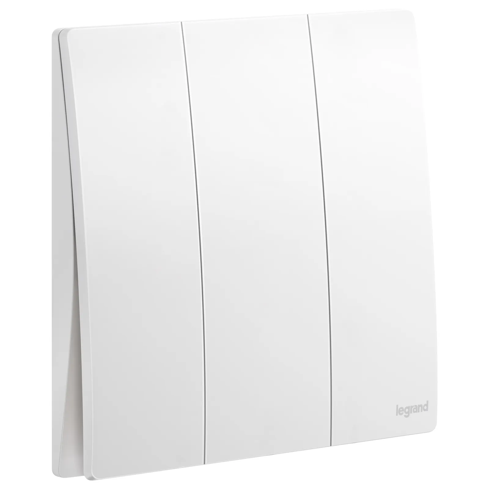 LEGRAND - Single Pole Switch Mallia, 3 Gang, 2 Way, 20 AX, 250 V~, Matt White