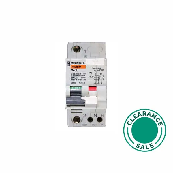 MCB/RCD, V40H, 16A, 1P+N, 30mA