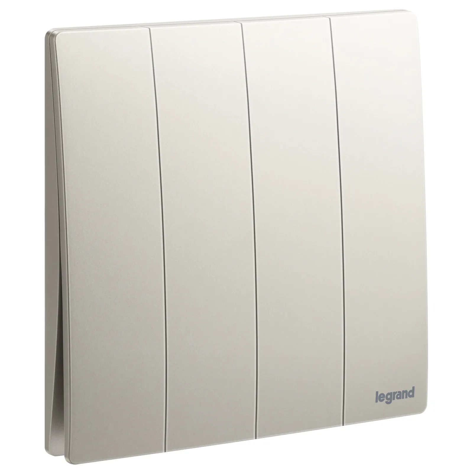 LEGRAND - Single Pole Switch Mallia, 4 Gang, 1 Way, 16 AX, 250 V~, Champagne