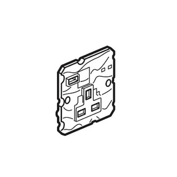 ليجراند - فيش أرتيور - 13 أمبير - 250 فولت - BS - مع شاحن USB من النوع C - قطب واحد - بيج