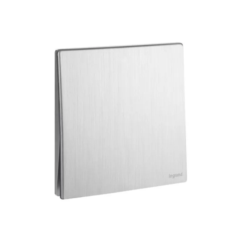 LEGRAND - Double Pole Switch Mallia Senses, 1 Gang, 1 Way, 20AX, 250V, Brushed Aluminium
