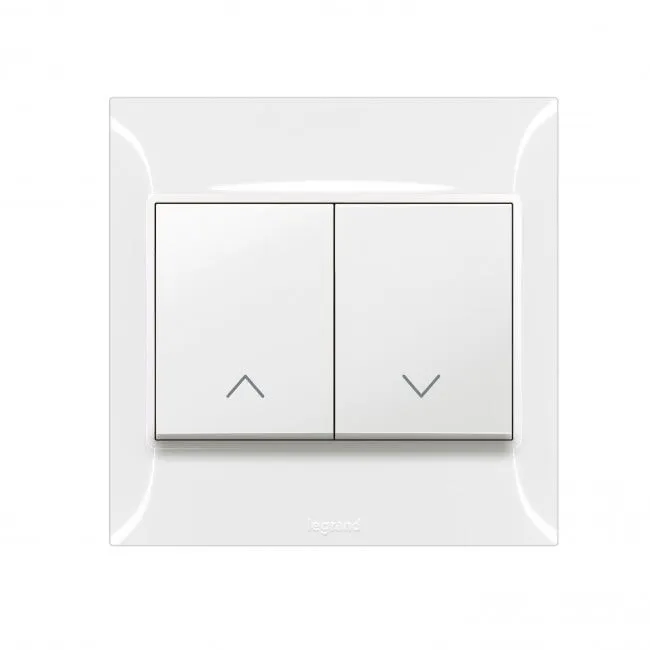 LEGRAND - Shutters push-button Belanko S - 6A x 250V~ - 2 gang - White