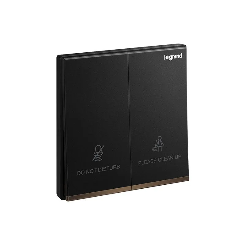 ليجراند - مفتاح DND/CUR Galion، مجوز، 16A، 250V، Matt Black