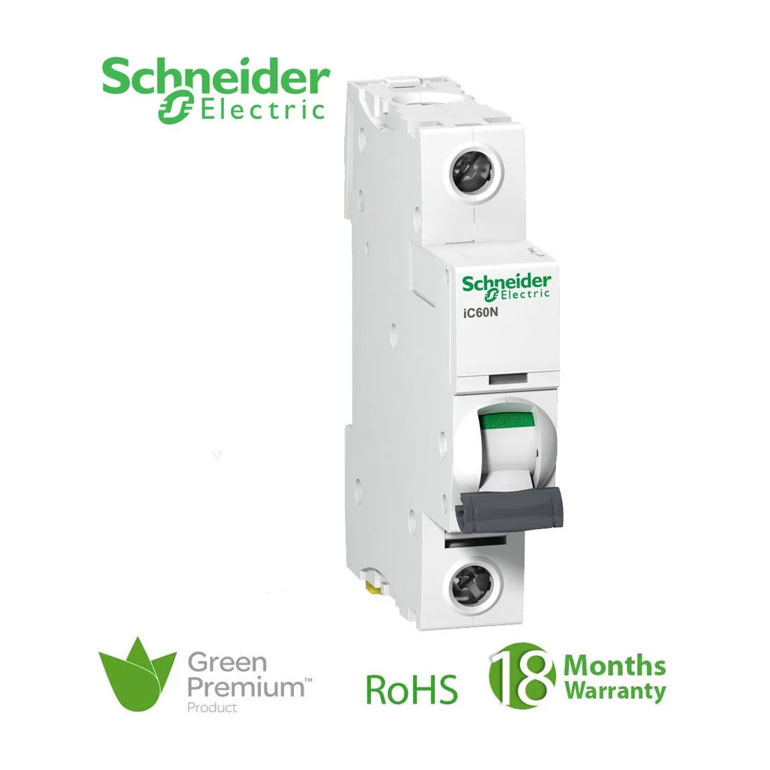 SCHNEIDER - MCB Breaker, Acti9 iC60N, 1P, 3A, C curve