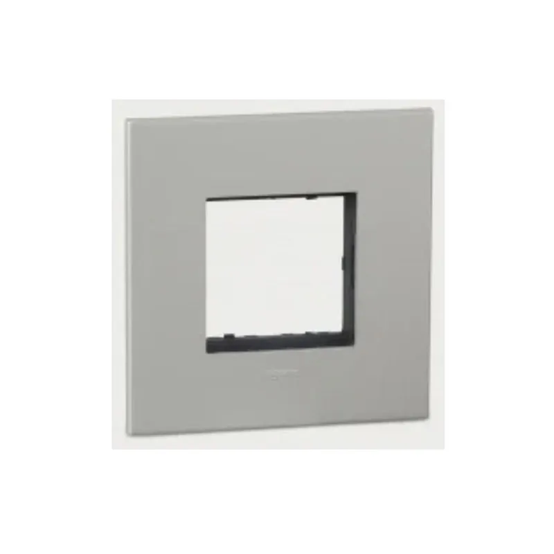 ليجراند - غطاء مع إطار Arteor، هندي، 2 موديول، مربع، Pearl Aluminium