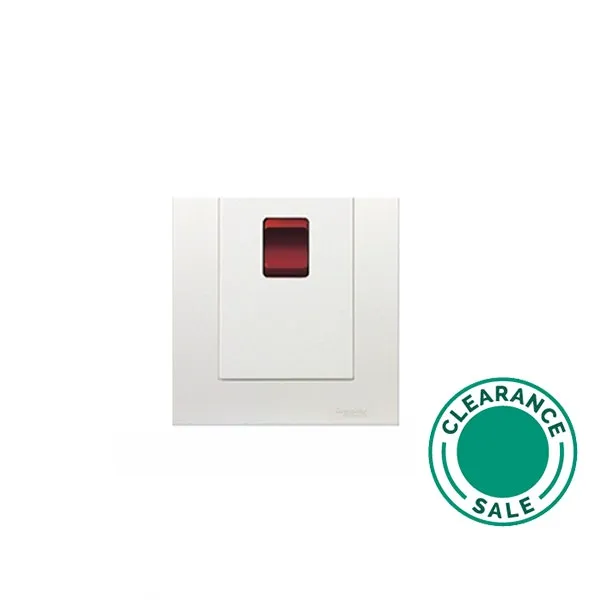 Switch, 45A, 250V, 2G, DP with Neon Vertical, Vivace