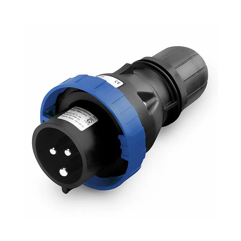 سكامي - قابس صناعي، 16A، 2P+E، 6h، IP66/IP67، 200-250V، 50Hz، 60Hz، II 2GD، أطراف لولبية، درجة حرارة منخفضة [-50°C]