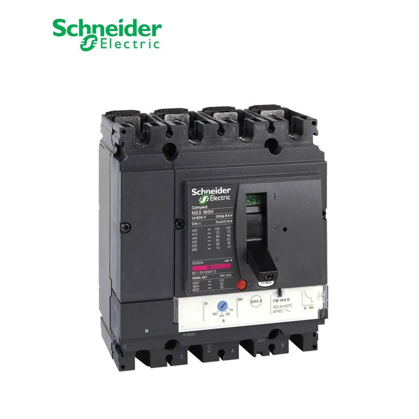 شنايدر - قاطع رئيسي 125 أمبير - ComPact NSX160H, 4P 4d, 70kA at 415 VAC, TMD Trip Unit 125A