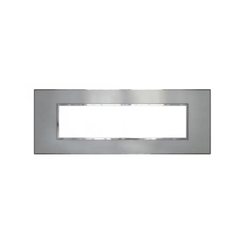 ليجراند - غطاء مع إطار Arteor، هندي، 8 موديول، مربع، Stainless Steel