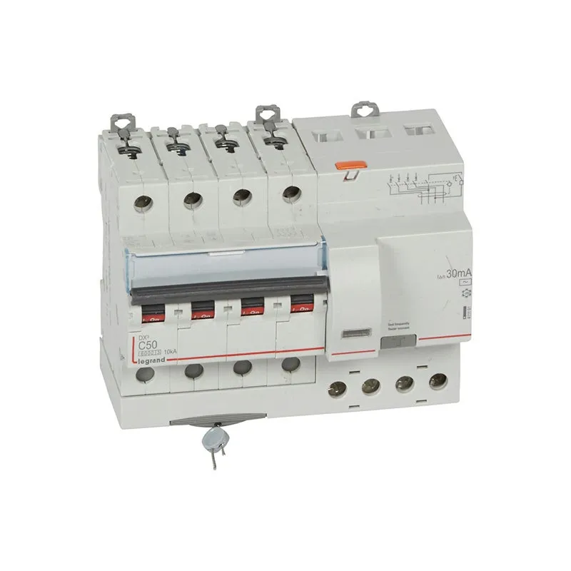 ليجراند - RCBO DX3، 6000A، 4 أقطاب، 50A، 400V، منحنى C، AC، 30mA