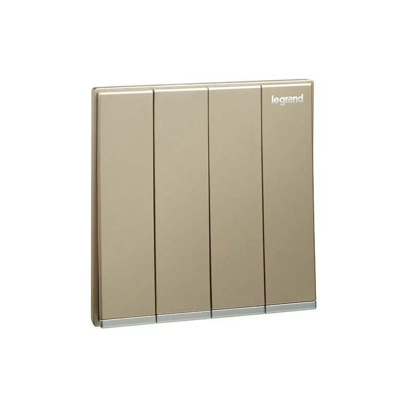 ليجراند - مفتاح Galion، رباعي، خط 1، 16AX، 250V، مع Silver Barre، Champagne