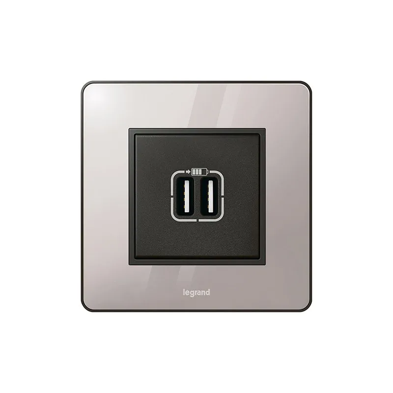 ليجراند - لوحة أمامية Synergy Sleek، مفرد، لآلية Arteor 2 موديول، Polished Stainless Steel