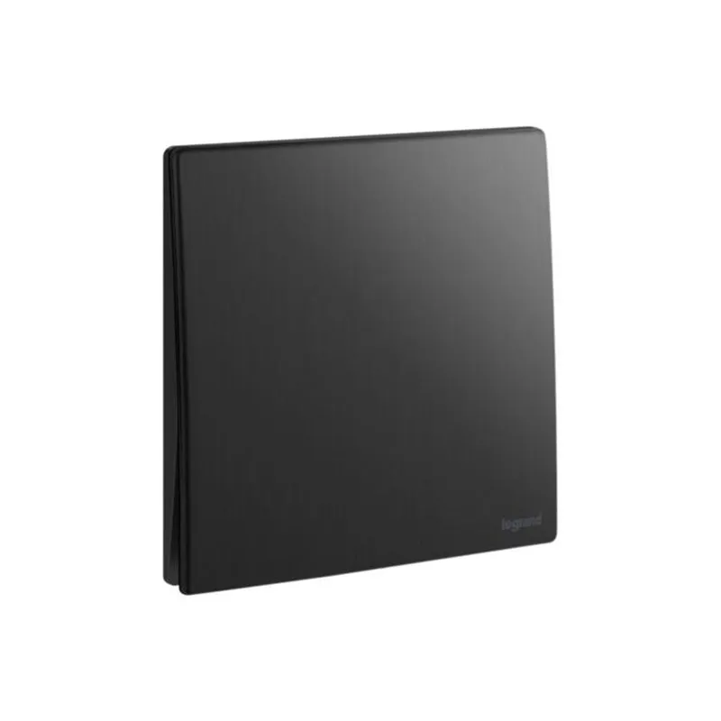 LEGRAND - Push Button Mallia Senses, 1 Gang, 10A, 250V, No Marking, Brushed Black