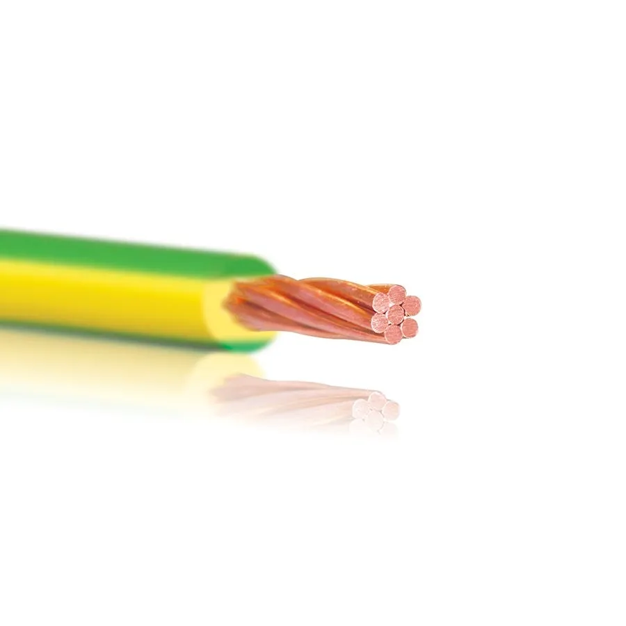 BAHRA CABLES - Power Cable Low Voltage LS0H-XL, H07Z-R, 1x35mm, 450/750 V, Green/Yellow - BS EN 50525-3-41 (Formerly BS 7211:1998)