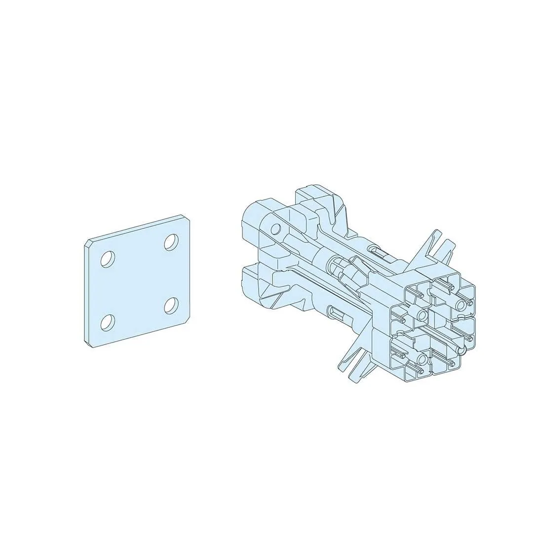 شنايدر - إكسسوار لوحة خدمة - SQUARE COMBINATION KIT PRISMA G IP55