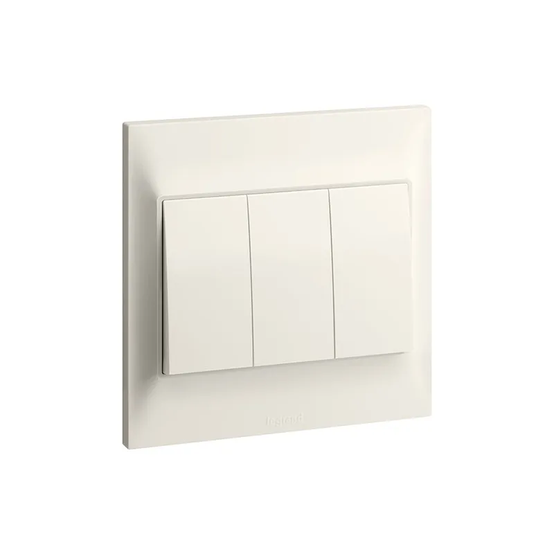 LEGRAND - Switch Belanko S, Big Rocker, 1 Way, 3 Gang, 20AX, 250V, Ivory