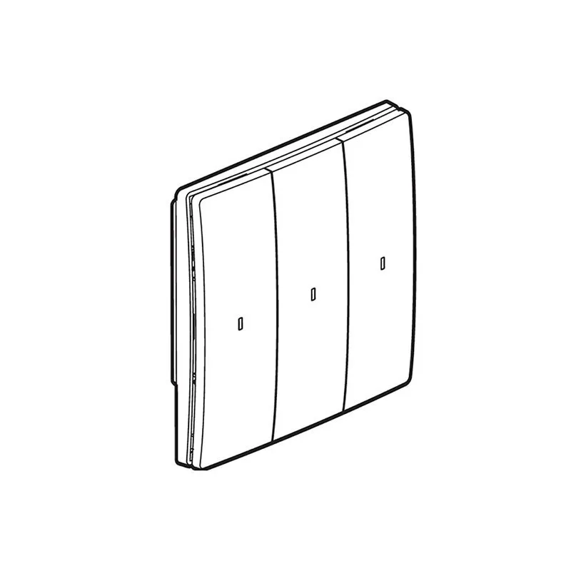 LEGRAND - Wired Light Switch Mallia Senses, 2 Gang without Neutral, Dark Silver