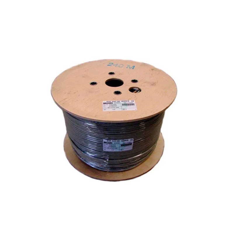 بلدن - كيبل شبكة - 8 خط - مقاس 24AWG - لون رمادي - 305 متر/اللفة - CAT 5E F/UTP SHLD RISER-CMR PE/PVC