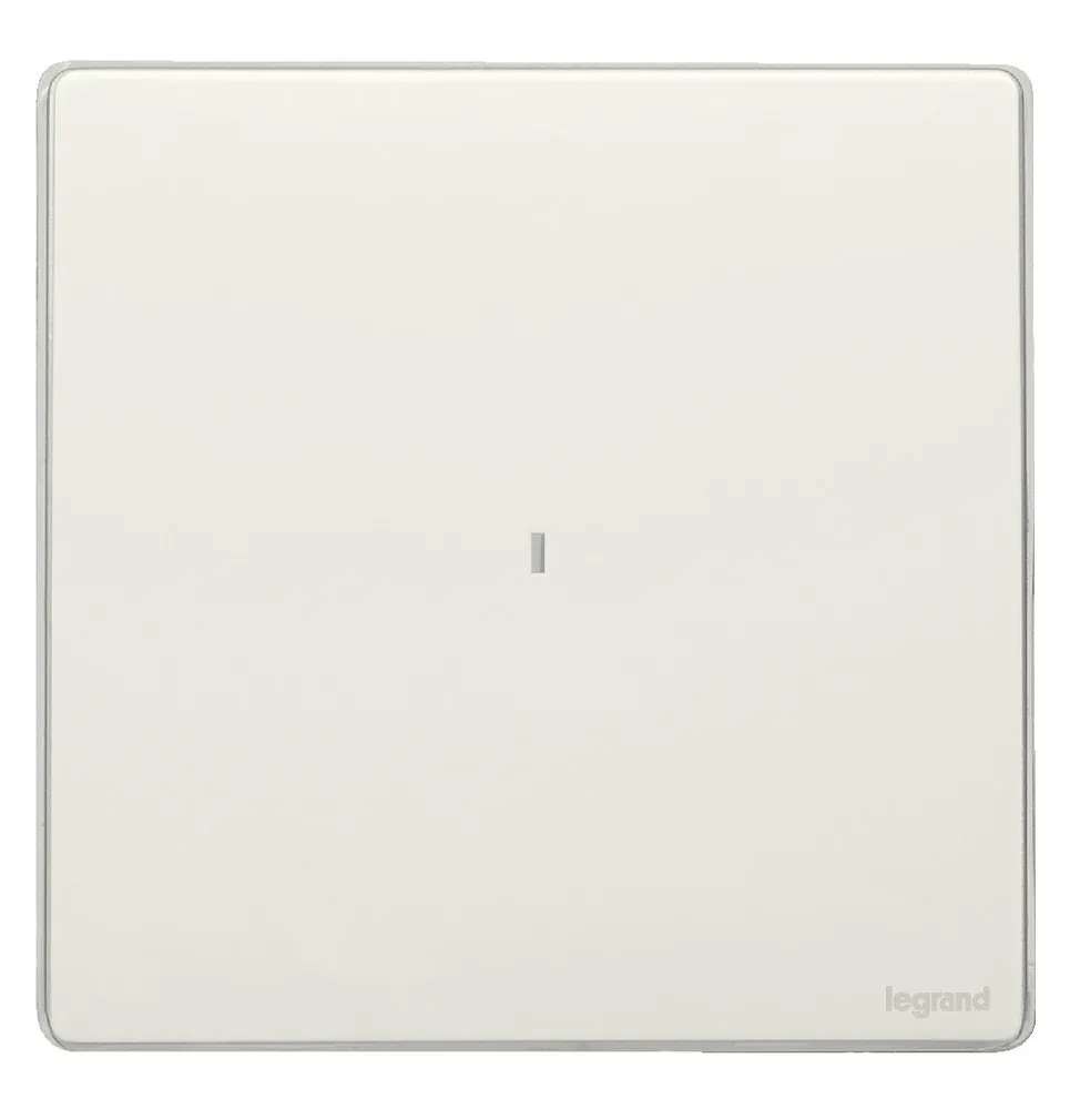 LEGRAND - Illuminated Switch Mallia, 1 Gang, 1 Way, 16 AX, 250 V~, Matt White