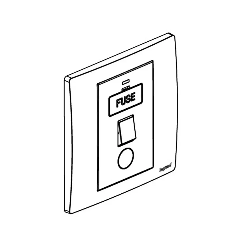 LEGRAND - FCU Mallia Senses, 13A, 250V, Switched, 1 Gang, with Cord Outlet, Brushed Black