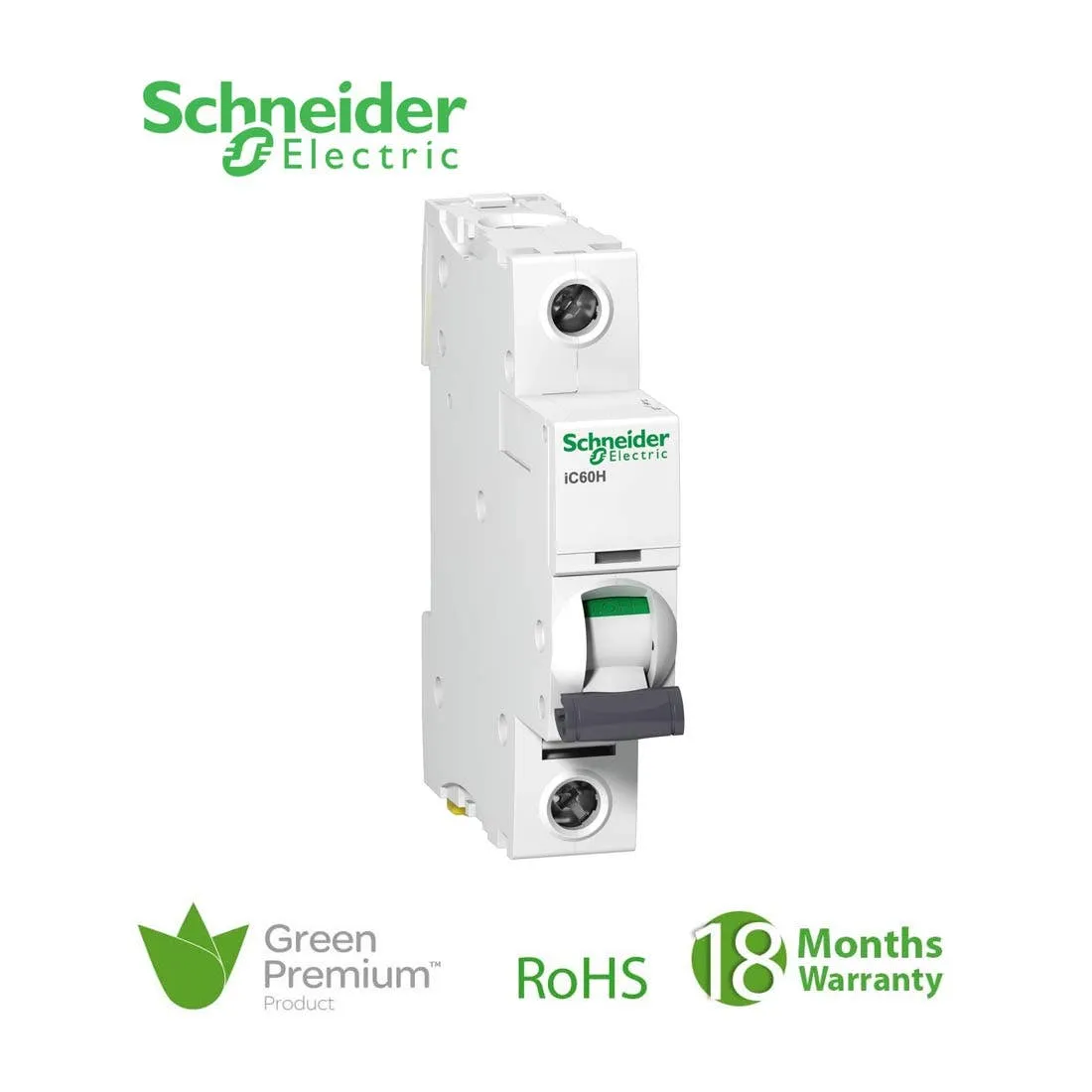 SCHNEIDER - MCB Breaker, Acti9 iC60H, 1P, 25A, D curve