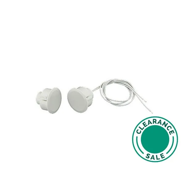 Compact Contact with Standard Magnet, 25mm Diameter, White, Pack of 10