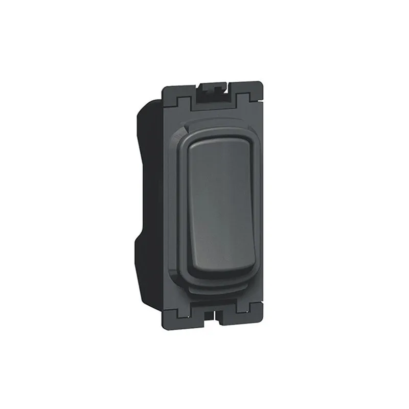 ليجراند - مفتاح فردي Synergy، موديول الشبكة، 2 طريق مع مفتاح دفع، 10AX، 250V~، Anthracite
