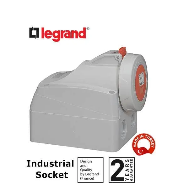 LEGRAND - Surface Mounting Socket P17, IP66/67, 380/415 V~, 32 A, 3P+N+E