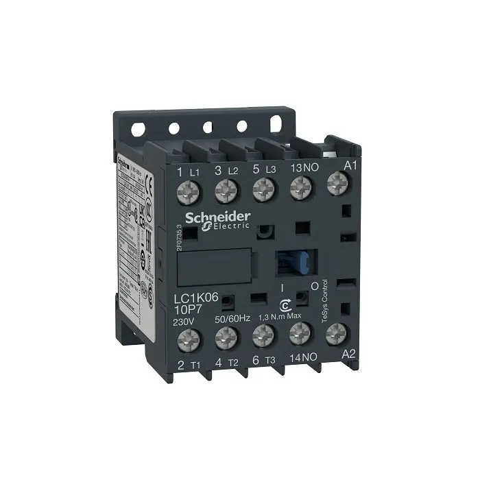 شنايدر - كونتاكتور - 3P - AC-3/AC-3e - 440V 6A - Aux. 1NO, 24V AC Coil