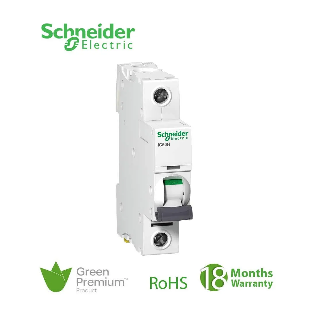 SCHNEIDER - MCB Breaker, Acti9 iC60H, 1P, 63A, D curve