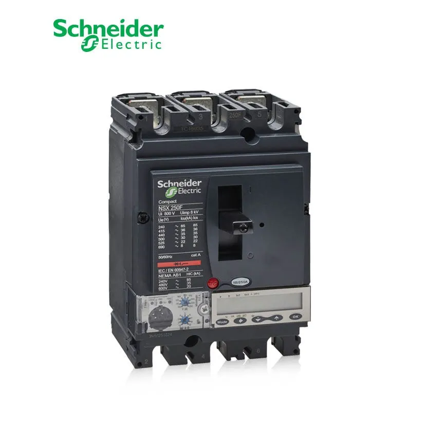 شنايدر - قاطع رئيسي 250 أمبير - ComPact NSX250F, 3P 3d, 36kA at 415 VAC, MicroLogic 5.2A Trip Unit 250A