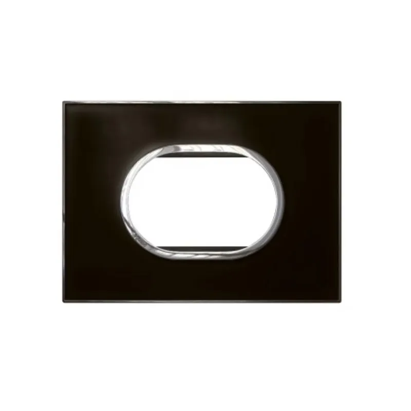 ليجراند - غطاء مع إطار Arteor، هندي، 3 موديول، دائري، Mirror Black