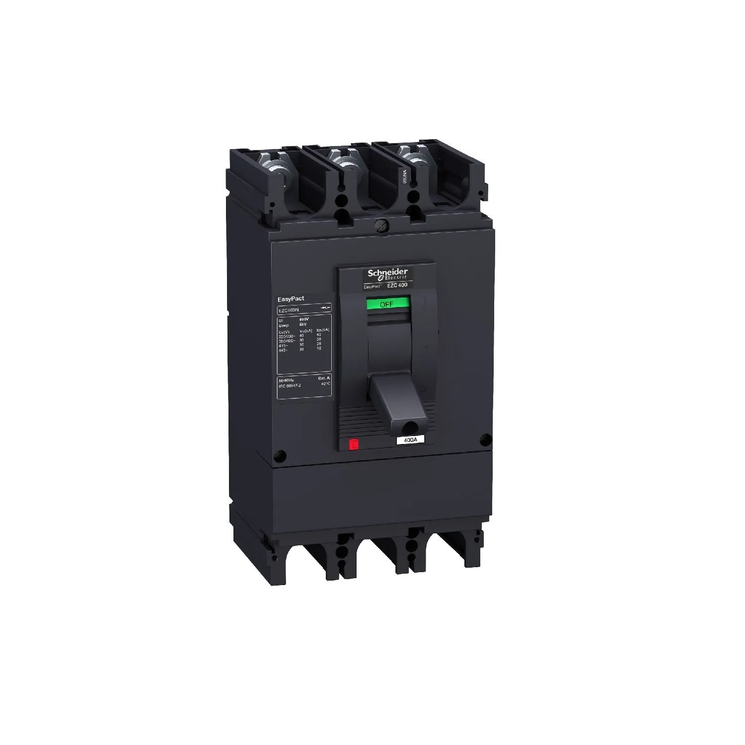 شنايدر - قاطع رئيسي 600 أمبير - EasyPact EZC630N, 3P, 600A, 36kA 400/415V, TMD Trip Unit