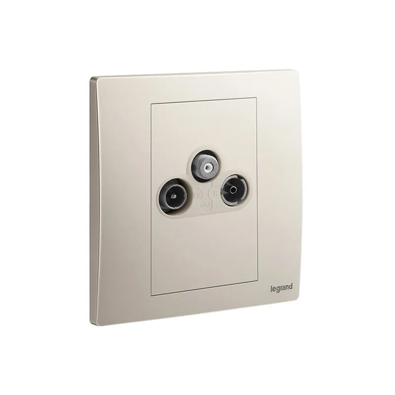 LEGRAND - TV-R-SAT Socket Outlet Mallia Senses, 1 Gang, Champagne