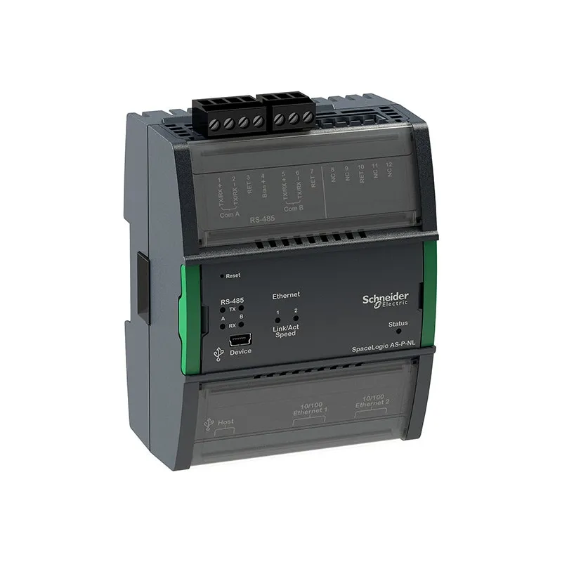 شنايدر - خادم أتمتة SpaceLogic AS-P-NL، عدد 2 منفذ RS-485، عدد 2 منفذ Ethernet، مطابق لمتطلبات TAA