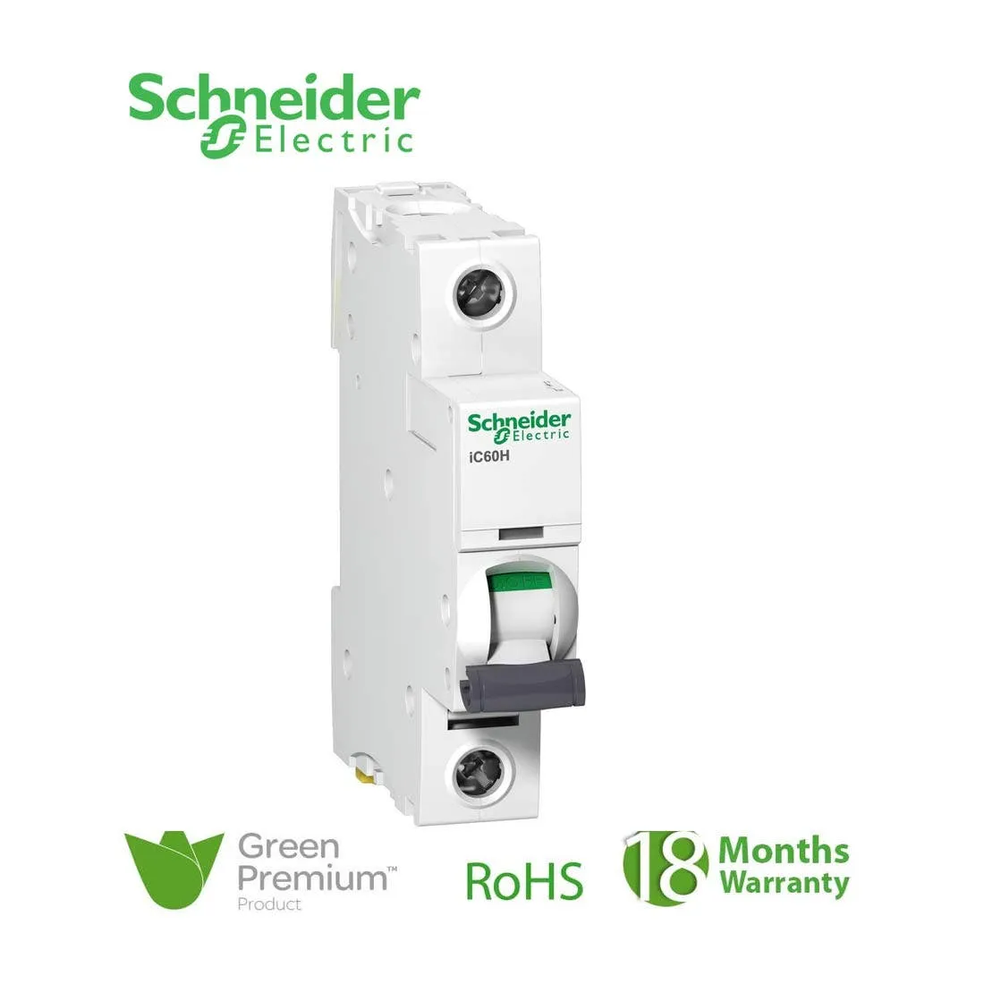 SCHNEIDER - MCB Breaker, Acti9 iC60H, 1P, 10A, D curve