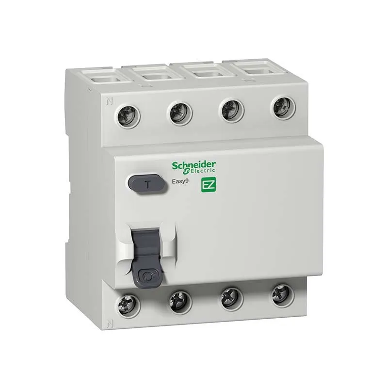 شنايدر - قاطع تفاضل - RCCB Breaker, Easy9, 4P, 40A, 300 mA, Type AC - Easy9